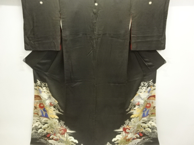 Japanese Kimono / Chirimen Kinsha Silk